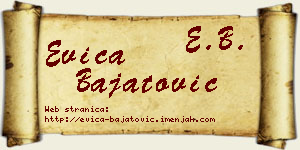 Evica Bajatović vizit kartica